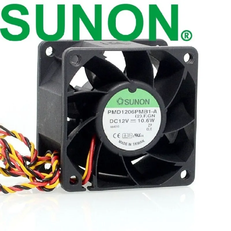

New 6038 60mm dual ball bearing cooling fan 12V 10.6W server PMD1206PMB1-A 60*60*38mm for SUNON