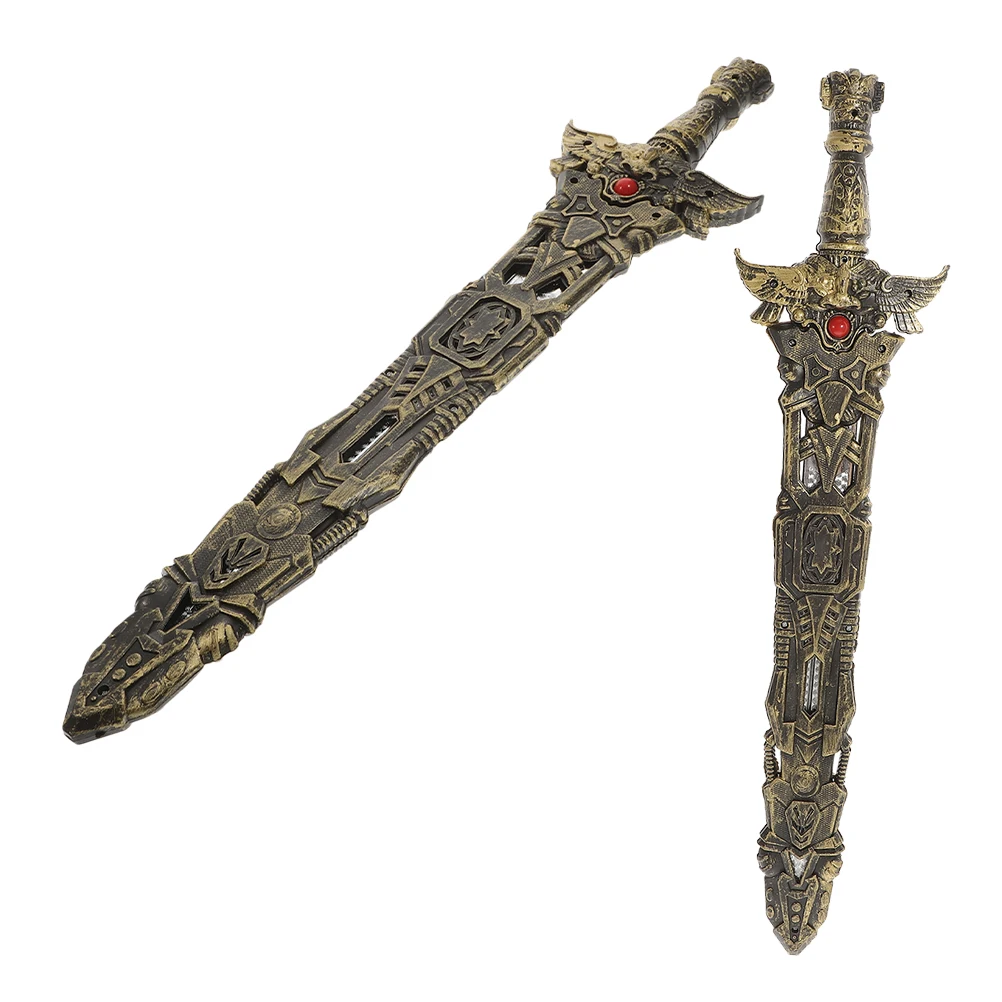 

2Pcs Kids Plastic Sword Toys Cosplay Sword Accessories Party Plaything Pirate Costume Prop