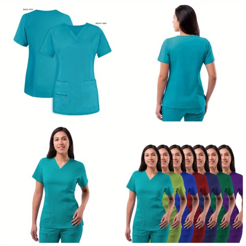 

Summer Short Sleeve Beauty Pet Hospital Hand Wash Clothes Set Doctor Nurse Work Uniform
