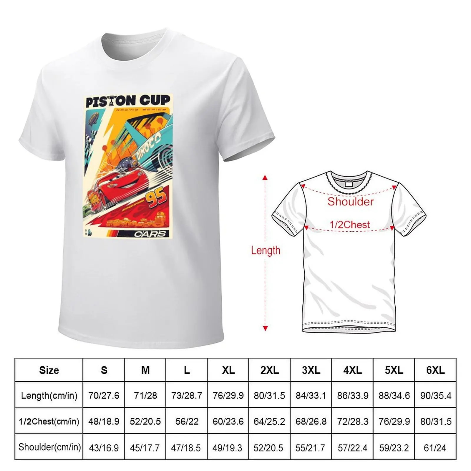 Piston Cup cartoon T-Shirt animal prinfor boys kawaii clothes new edition oversized t shirts for men