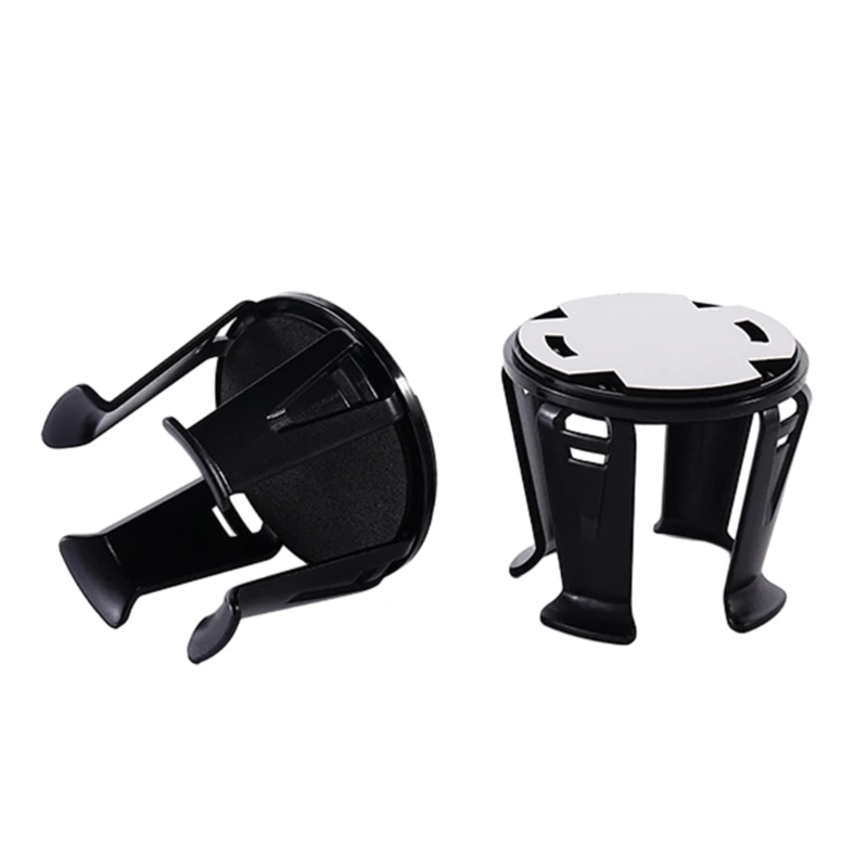 2Pcs Car Beverage Holder Adhesive Cup Storage Rack Car Cup Bottle Holder Multifunction Drink Rack Auto Accessories Black H9EE