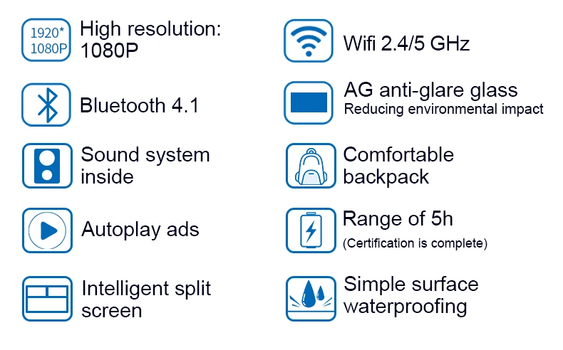 Bewegliche Werbetafel, Wanderförderung, LCD-Display, 18,5 Zoll, 1000 Nits, Rucksack-Werbetafel, wasserdicht