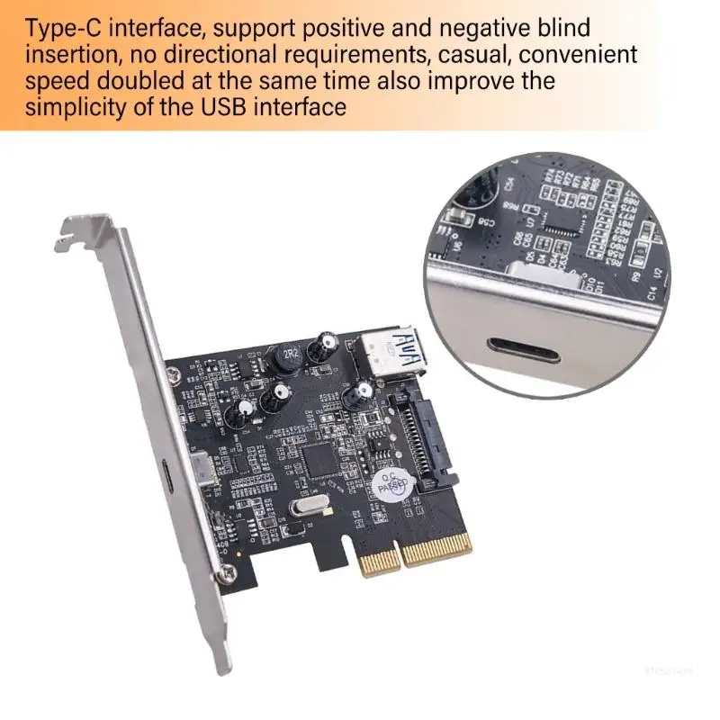 Fast Speed PCIE 4X To USB3.1 Expansion Card Support 10Gbps Fast Transfer PCIE USB Adapter Dropship