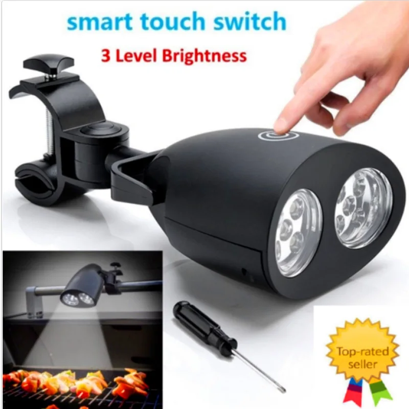 BBQ Light Heat Resistant Barbecue Grill Lights Smart Touch Switch LED Grills Accessories for Kitchen Barbeque Outdoor Garden