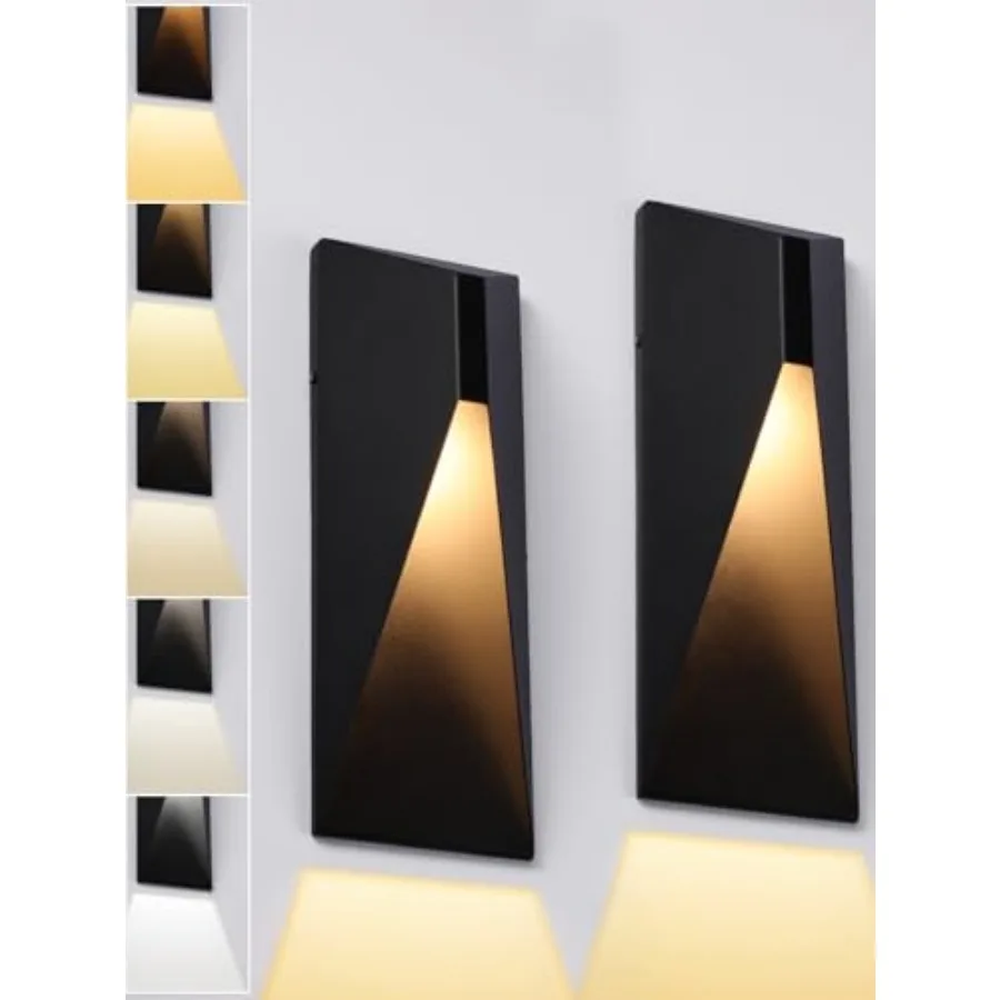 

Современный уличный настенный светильник 5CCT с регулировкой яркости, 100-277В, CRI 90+, сертификат ETL, IP65, направленный вниз свет, 14 дюймов, 1000 лм, 10% отражение света вниз.