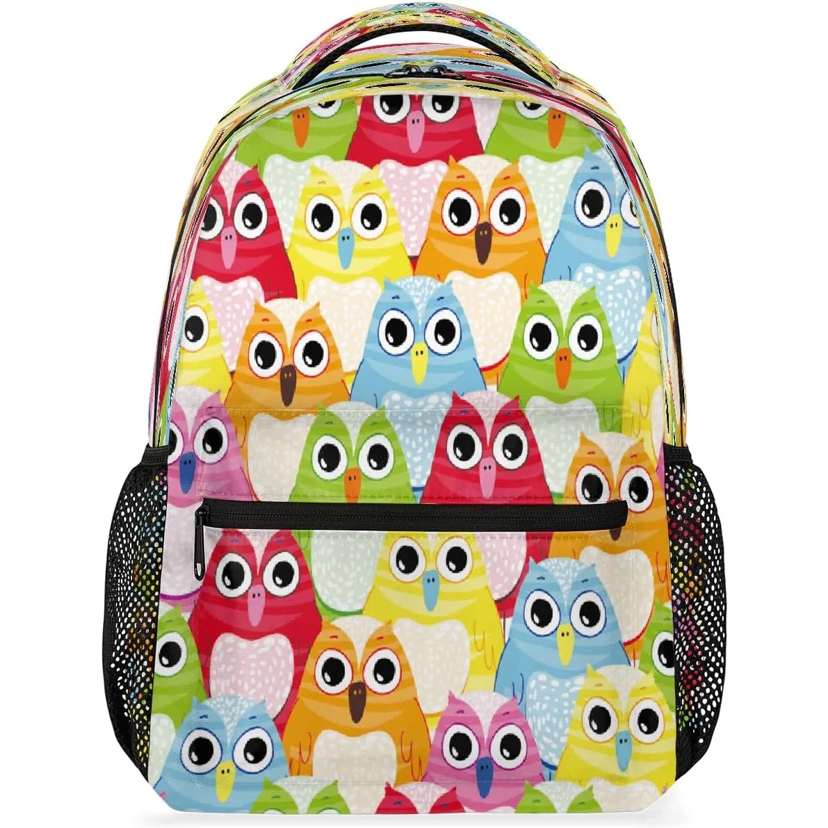 

Colorful Owls Backpack, Cute Animal Backpacks Shoulder Bag Lightweight Casual Travel Laptop Daypack Bag for Women Men