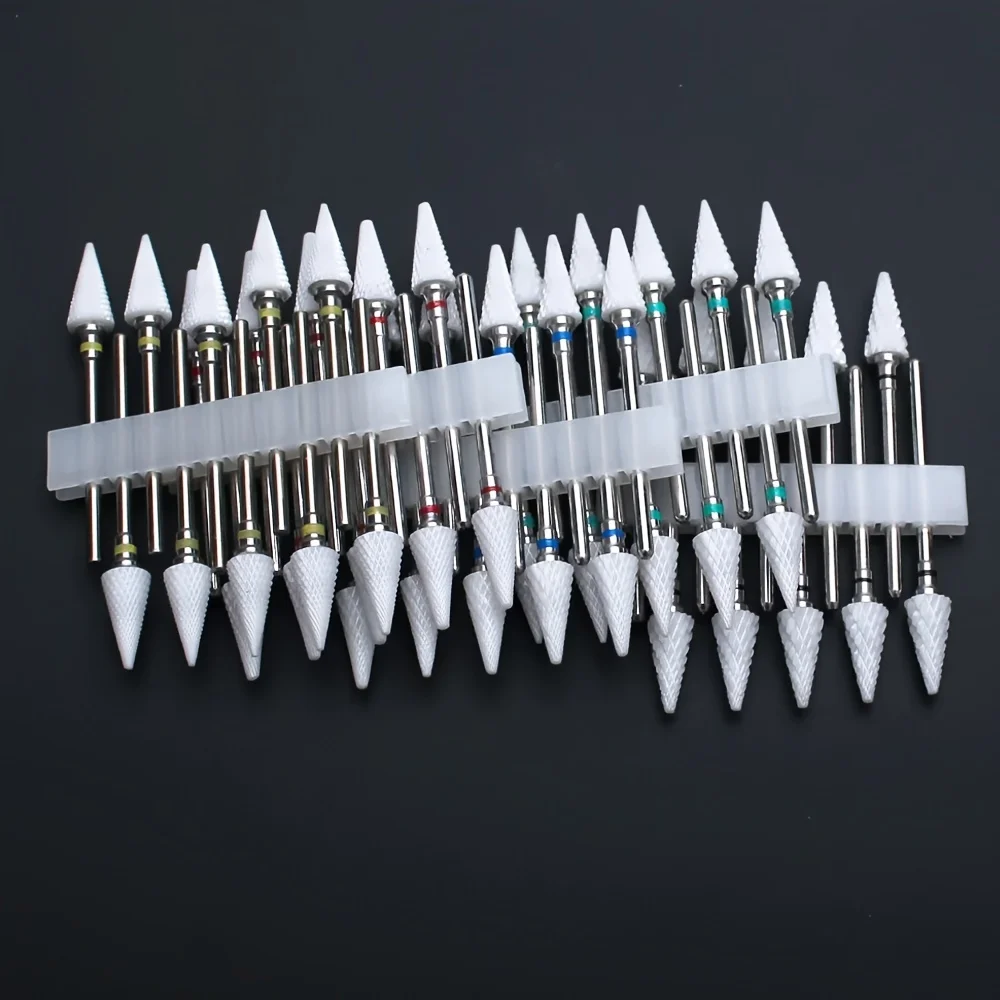 10-teiliges Nagelbohrer-Set aus Keramik, elektrischer Maniküre- und Pediküre-Fräser, für Nagelpoliermaschine – Detail 7