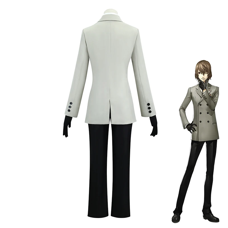 Goro Akechi Cosplay Costumes pour hommes, Anime P5 Ply Play Uniform, Halloween Carnival Party IQUE for Men