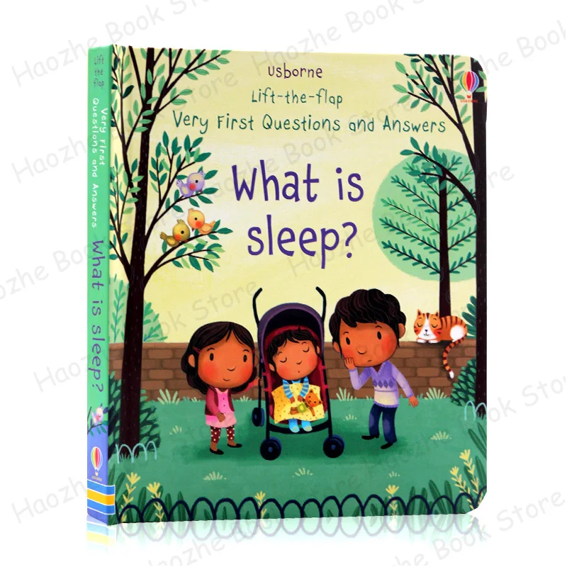 Very First Questions and Answers: What is Sleep Usborne Lift the flap Children's Activity English Learning Book Montessori
