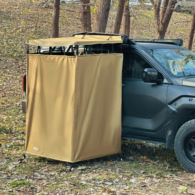 Outdoor fast driving shower tent quick open field camping bathroom full vinyl anti-penetration roof toilet tent