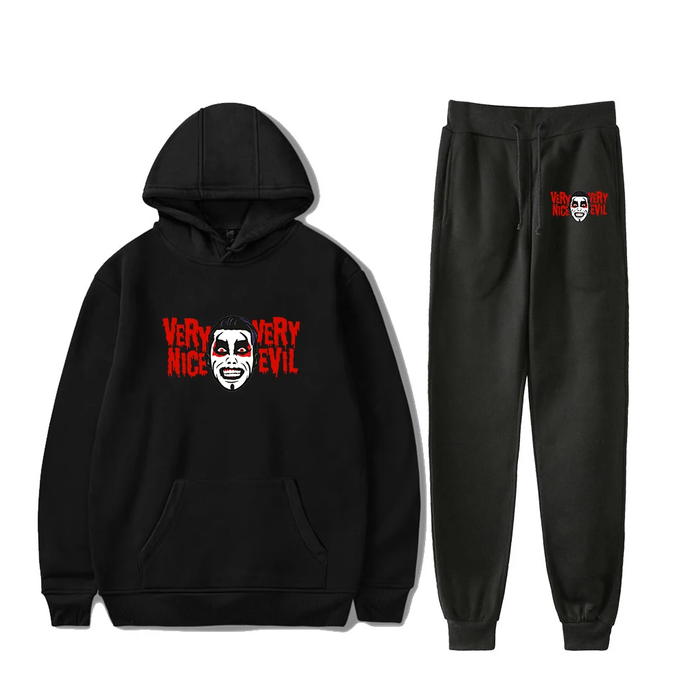 Conjunto de duas peças Danhausen Very Nice Very Evil com moletom e calça jogger para homens e mulheres