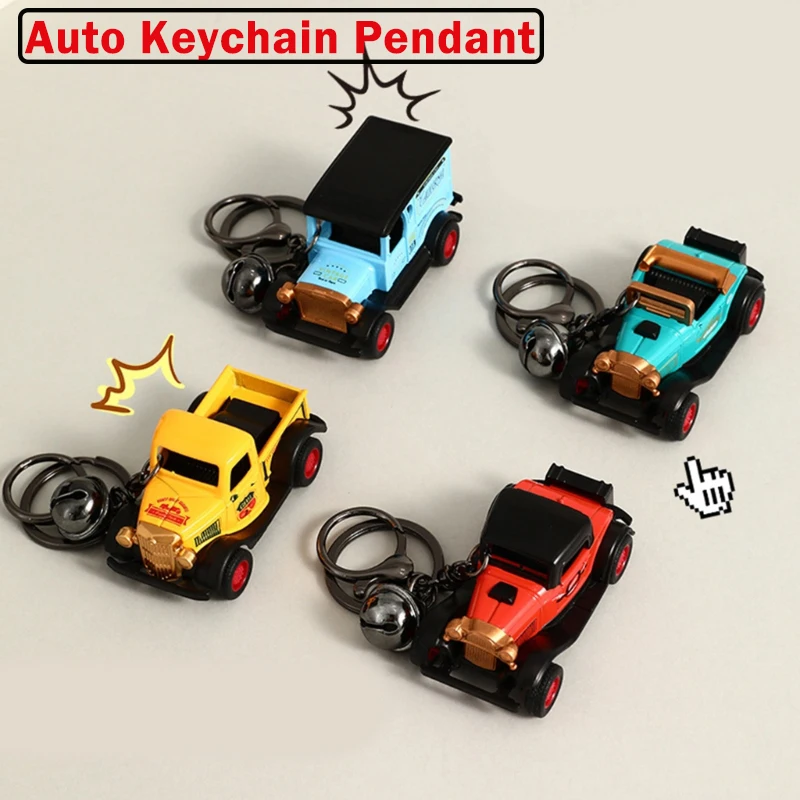 Gantungan Kunci Desain Mobil Klasik Liontin Gantungan Kunci Kreatif untuk Pria dan Wanita Menambah Sentuhan Keanggunan Pada Kunci dan Tas
