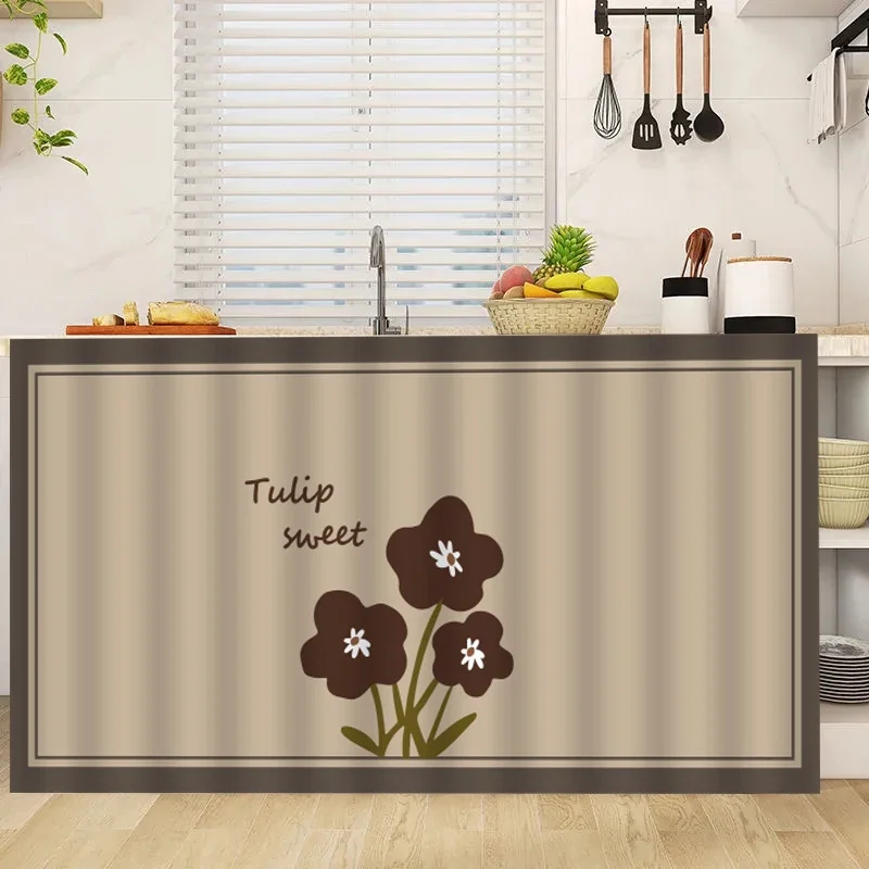 INS Flower Kitchen Cabinet Curtain Bookcases Cupboard Self-Adhesive Half-Curtain Printing Dust Proof  Short Curtains 주방커튼