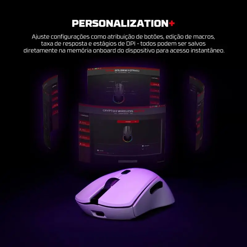 Fantech Crypot Ii Vx/Wg7v2 Mouse da gioco wireless e mouse cablato 8000/12000 dpi Arpg Rivestimento anti-sudore Macro Mic per Csgo LoL