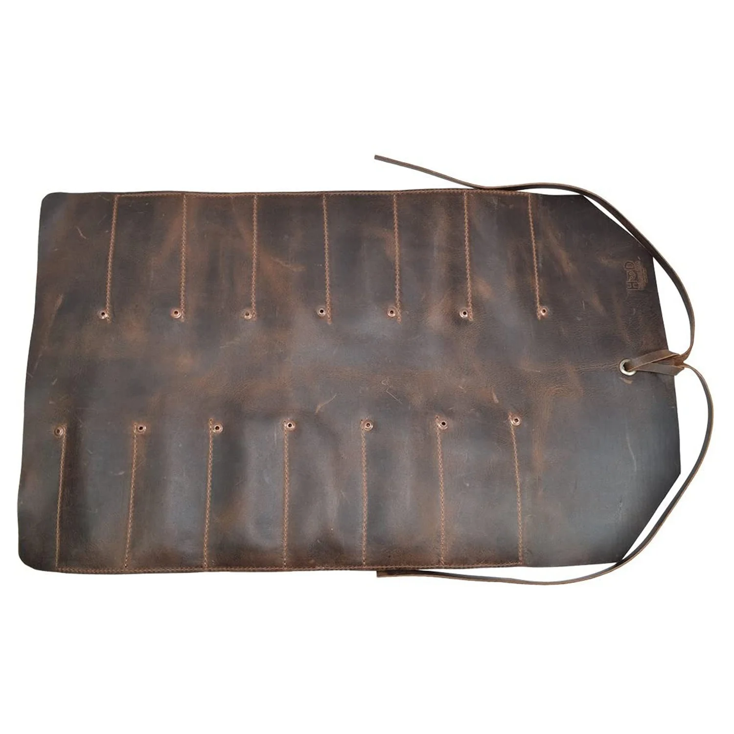 حقيبة قابلة للطي للأدوات الكبيرة من الجلد من BHBD (12 فتحة)، حقيبة حمل محمولة، تخزين ورشة العمل، منظم أدوات النجارة، صناعة يدوية #3