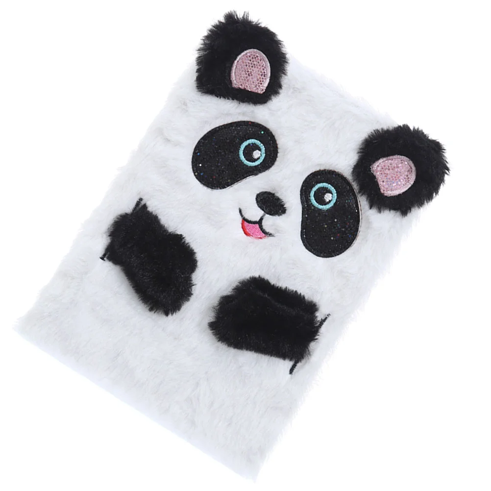 

Plush Notebook Cartoon Students Supplies Writing Pad Blank Panda Pocketbook Girls