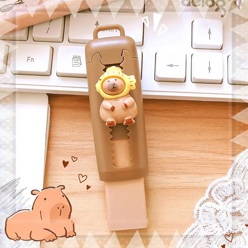 Cute Cartoon School Eraser Clean Erasing Rubber For Kids Students Office Push Pull Shell Classroom Desk Stationery School Supply