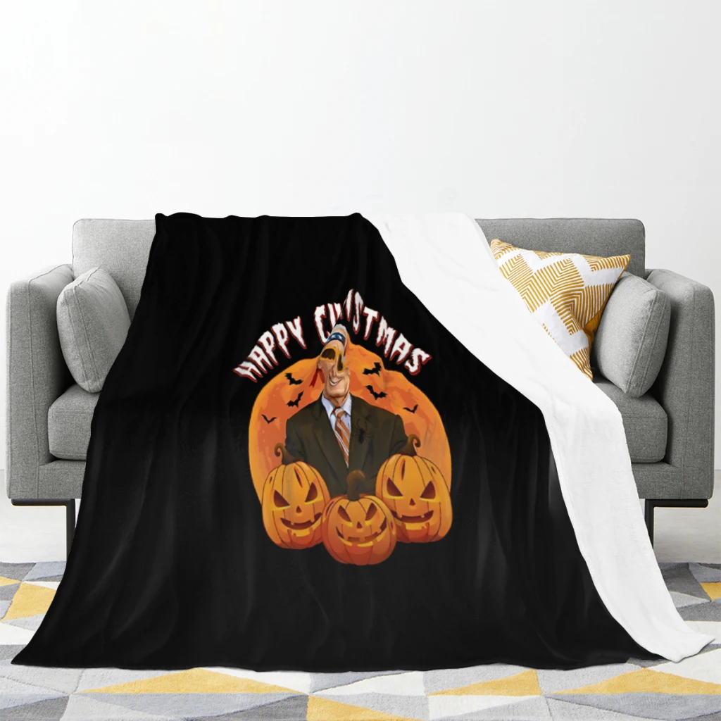 Anti Joe Biden happy Christmas Halloween  Anti Joe Biden Medium Blanket Fluffy Soft Bedroom Decor Sofa Blankets