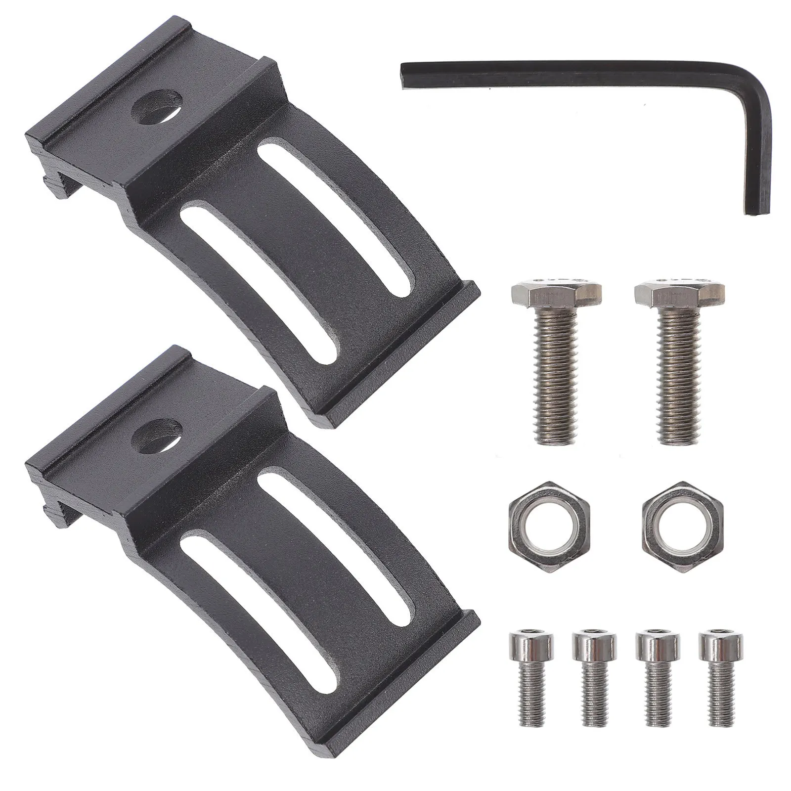 1 set staffa per barra luminosa a LED base di montaggio scorrevole in lega di alluminio leggera barra luminosa per auto supporto per montaggio scorrevole staffa per lampada da lavoro