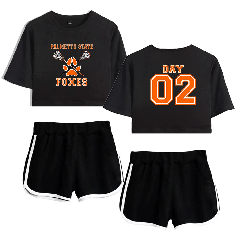 Women T-shirt The Foxhole Court Palmetto State Fox Merch Dua Set Cosplay Wanita Kaus Pendek Atasan Crop Setelan untuk Wanita