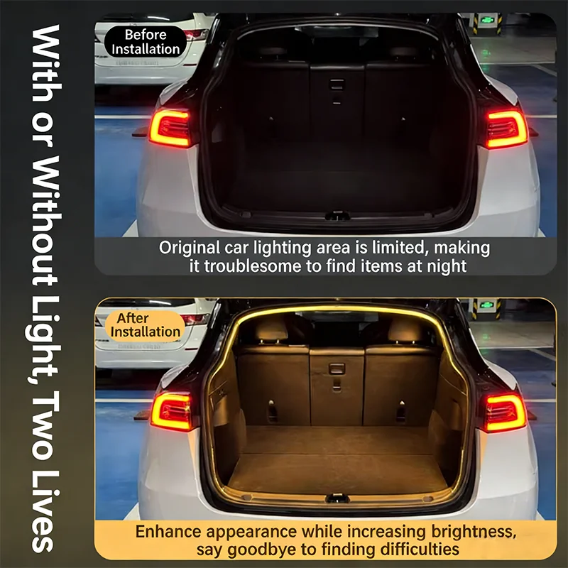 

For Toyota RAV4 Camry Corolla Cross Hilux etc. Rear Trunk LED Light Bar White Warm White Trunk Modified Atmosphere Lamp