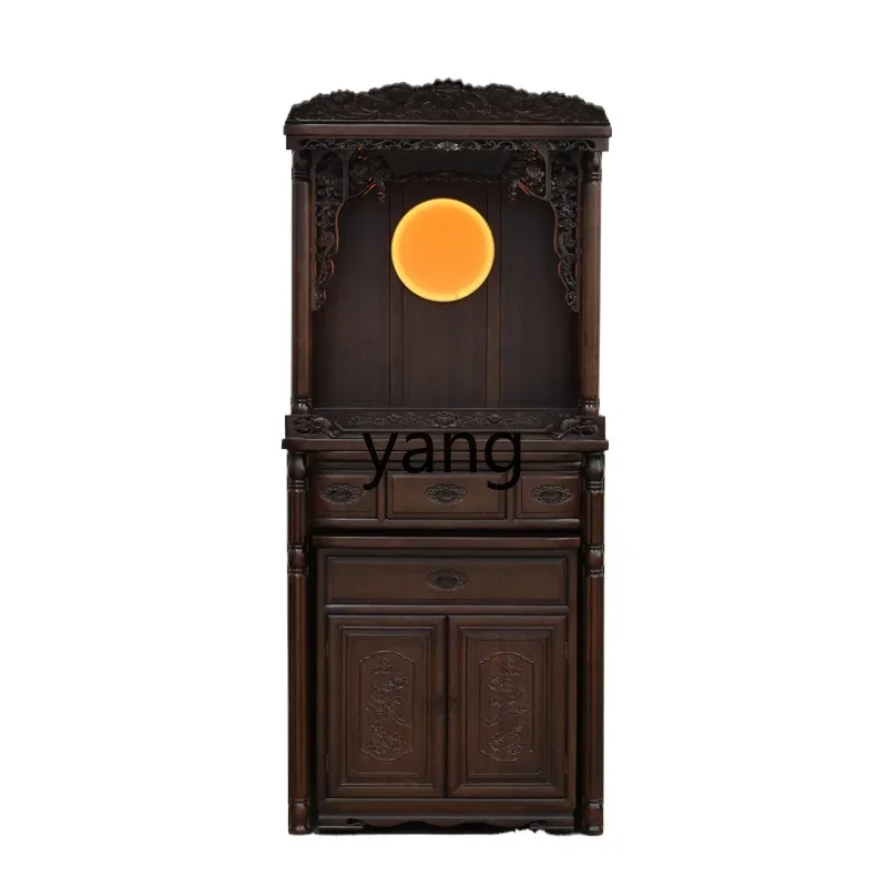 RQ Buddhist shrine solid wood altar cabinet incense God of Wealth Guanyin offering table