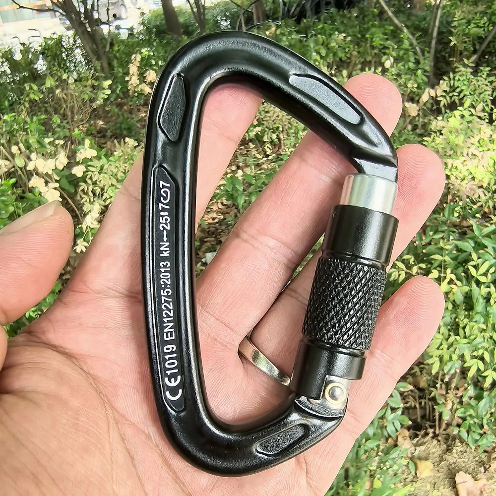 2/5PCS 24KN Outdoor Professionelle Karabiner 7075 Luftfahrt Aluminium Sicherheit Automatische Sperre Mit Zertifikate CE/UIAA – Detail 8