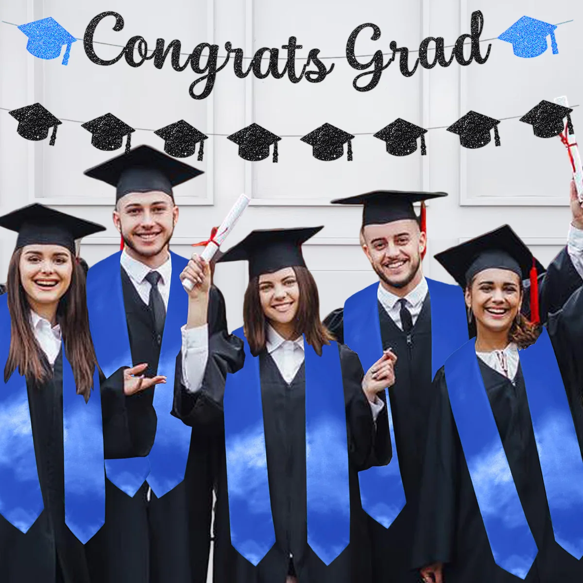 Graduation Shawl Happy Graduation Ceremony Campus Party Decor For Home 2025 Kids Favors Gifts Graduation Season Theme Supplies