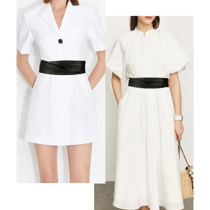 

Модный высококачественный утягивающий французский пояс для женщин, универсальный пояс для пары с платьями и свитерами.