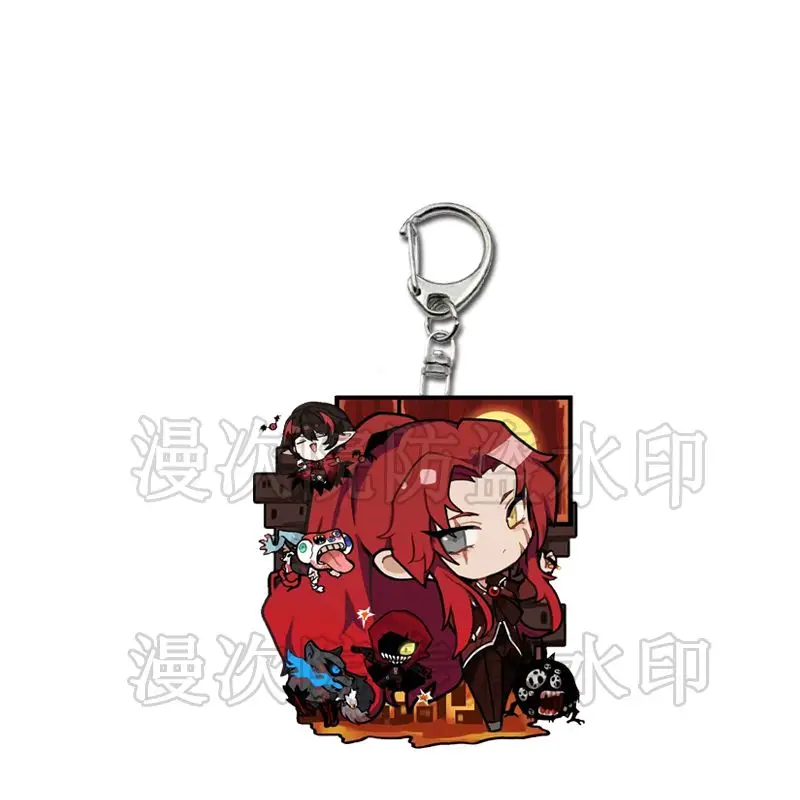 Lobotomy Corporation Anime KeyChain Monster Management Simulation Men Key Chain for Women Figure Acrylic Keyring Pendant Gifts