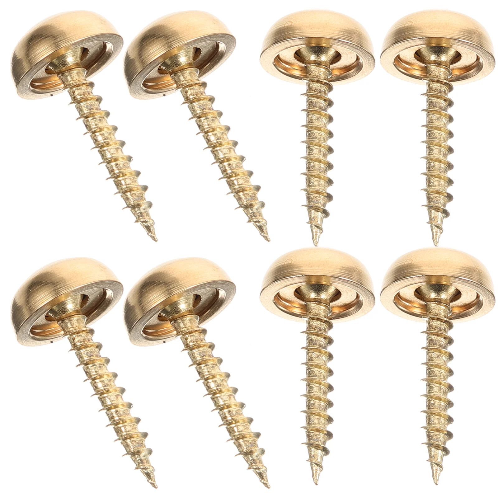 8 Pcs Screw Cover with Covers Caps Decorative Brass Mirror Screws for Wall Mounting