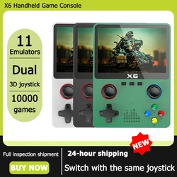 X6 Game Console Retro Video Dual Joystick 11 Simulators GBA Video Game Console Portable Handheld Game Player Mini Arcade