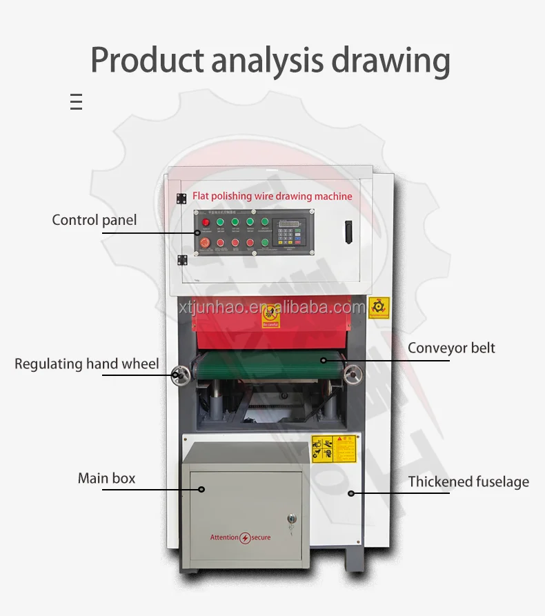 Metal descaling machine deburring and de-oxidizing stainless steel wire polishing and grinding machine