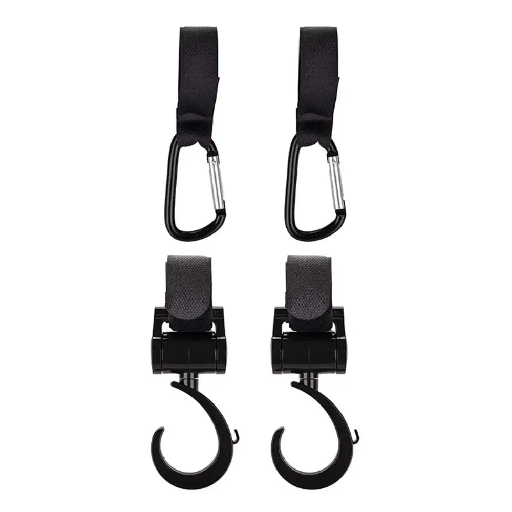 Gancho grande para cochecito, gancho y bucle, colgador giratorio 360 para cochecito, gancho de grado, accesorios multiusos para cochecito de bebé