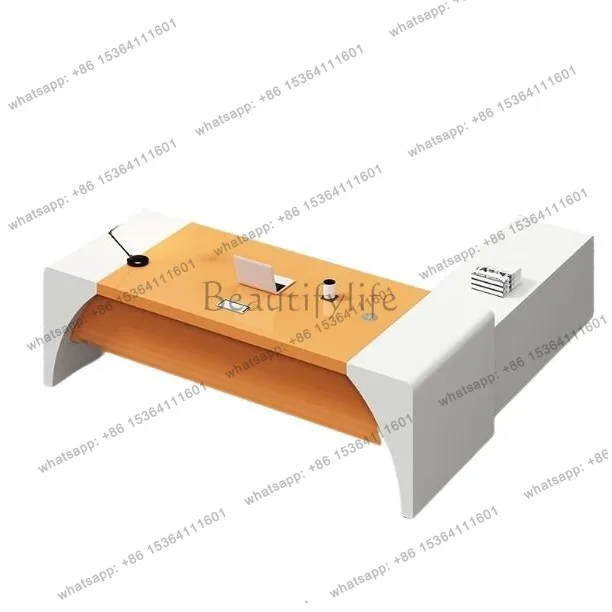 

Simple and modern desk, office furniture, paint, president table, supervisor table