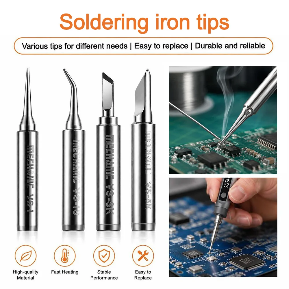 Universal Oxygen-free Copper 936 900M Welding Tips Lead Free Durable Solder Head Soldering Iron Head 936 937 Soldering Stations
