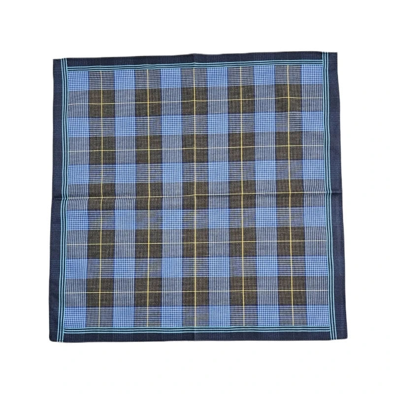 

Durably Handkerchiefs Male Commercial Affairs Lattice Pattern Hankie Business Handkerchiefs for Adult Commercial Affairs