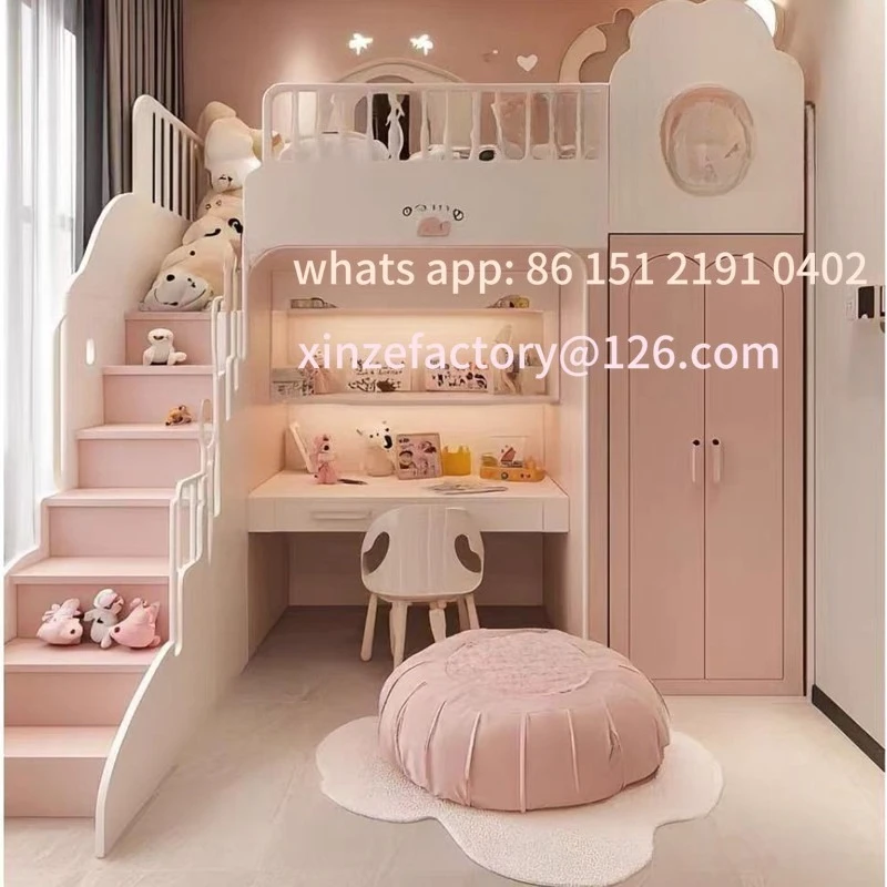 سلالم أطفال عادية قابلة للتخصيص X Luxuce سرير حماية فردي حديث للفتيات والأطفال سرير أميرة فردي كاماس إنفانتيل