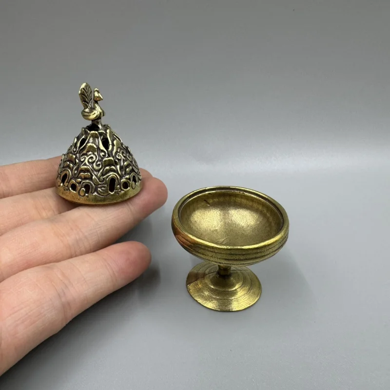 Antique Collectible Artifacts: Vermilion Bird Bronze Incense Ornament