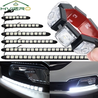 Car Led Dc 12v DRL Daytime Running Light Flexible 6led Waterproof Driving Fog Bulb Warning Lamp Styling Signal Bright Universal