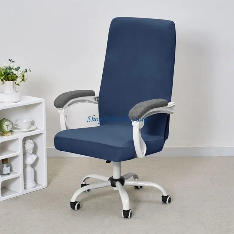 

H7ED Бархатный чехол для стула с серебристыми лисами, который можно стирать в машине, регулируемые эластичные протекторы