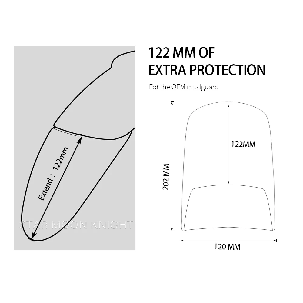 Plastikowa osłona błotna przedłużka do Honda Transalp XL750 XL 750 2023-akcesoria przedni błotnik przedłużacz