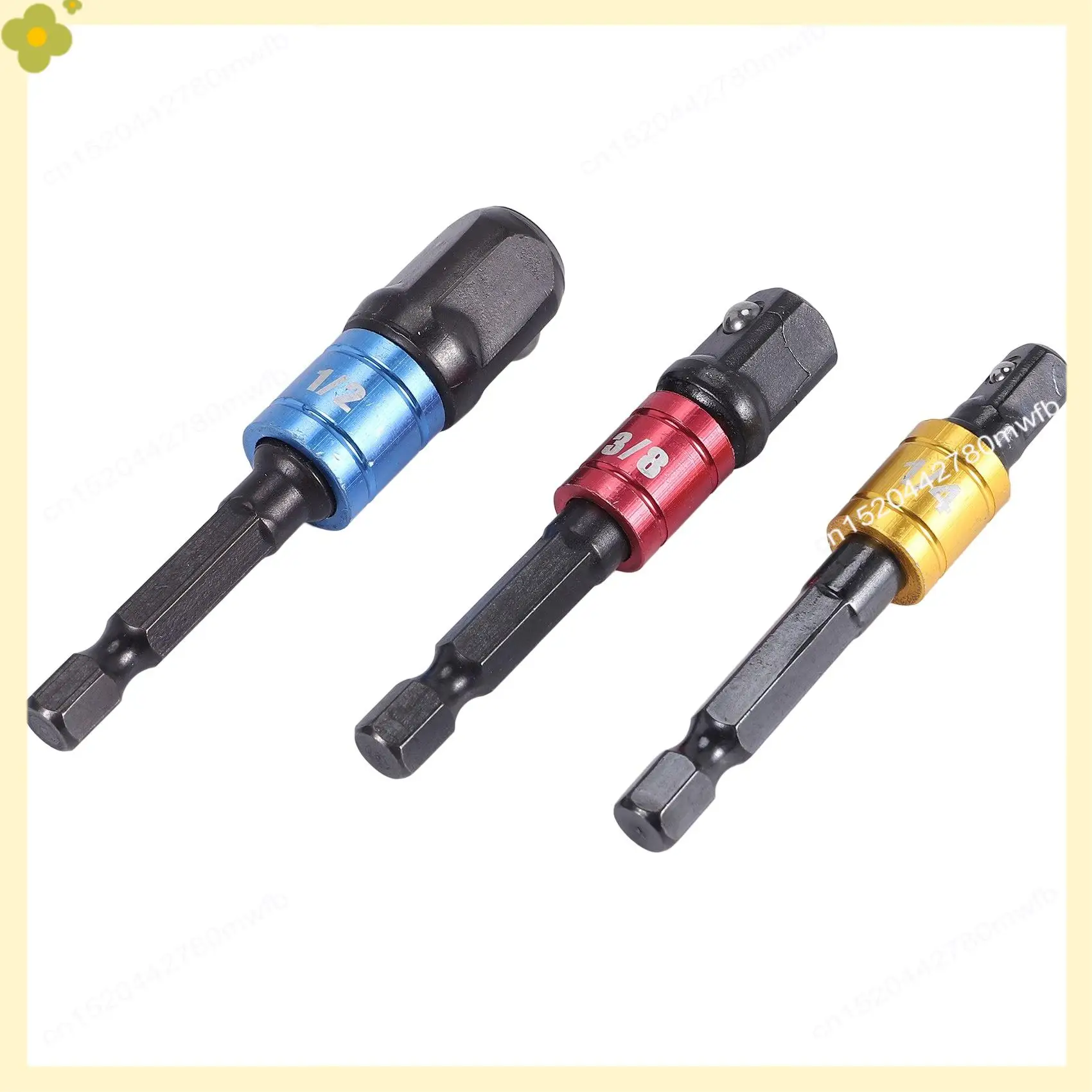 Ldhl conjunto de bits de chave de fenda de haste hexagonal de extensão de broca flexível, conjunto de adaptador de soquete universal de 3 peças, conjunto de bits de chave de fenda