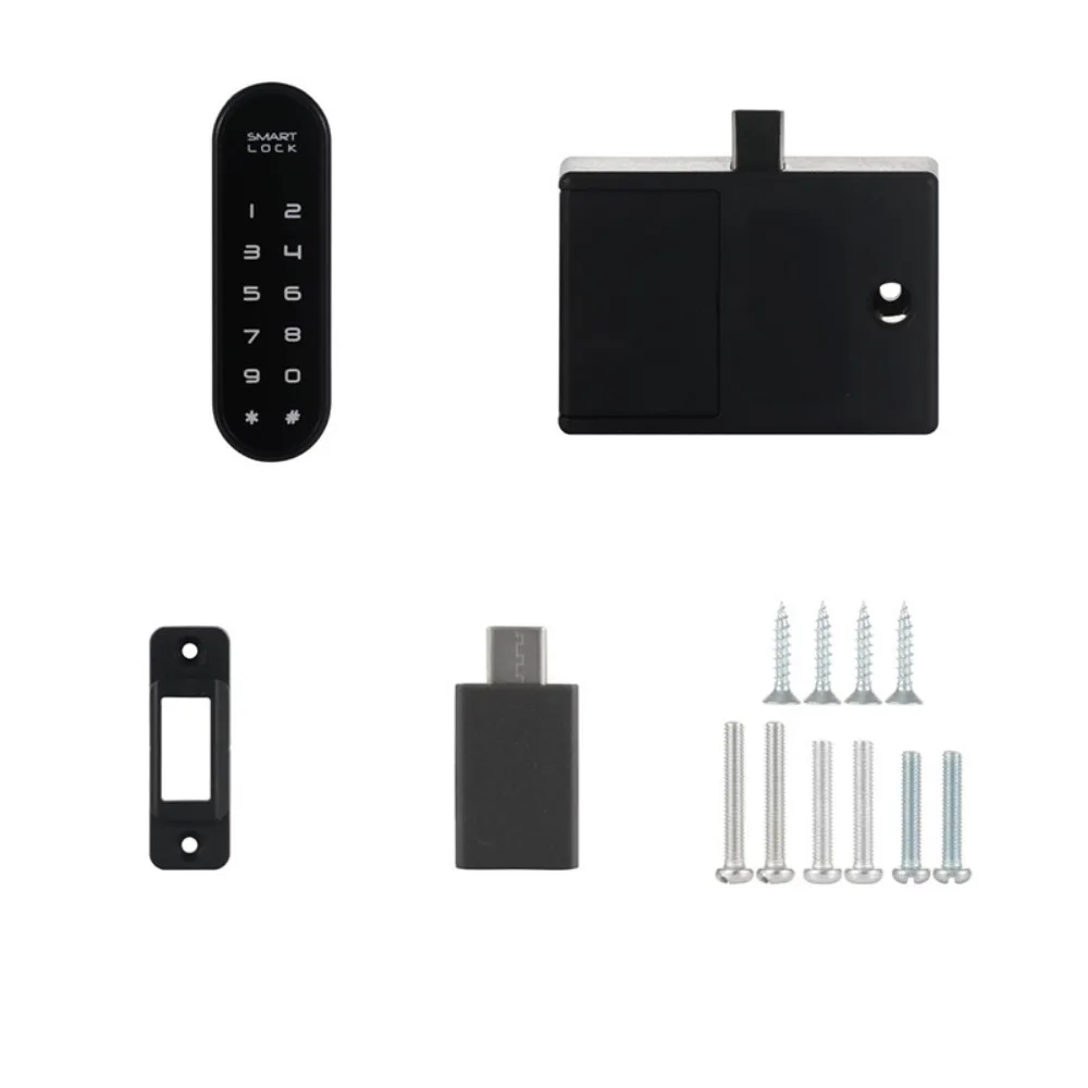 Smart Touch Keypad Keyless Lock Digital Multifunctional Electric Lock Battery Powered Drawer Lock Home Security