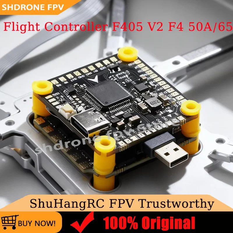 

ShuHangRC FPV Flight Controller F405 V2 F4 50A 65A 4-in-1 Electronic Speed Controller for FPV Racing Drone RC Drone