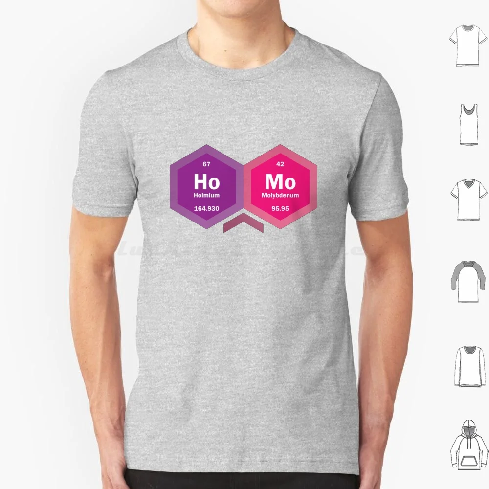 Ho Mo [ Periodic Table ] T Shirt Big Size 100% Cotton Ho Mo Homo Holmium Molybdenum Periodic Table Hex Hexagon Typography