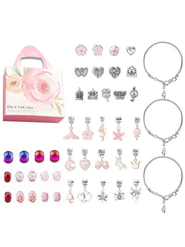 Jewelry Making Kit Friendship Bracelet Kit Shiny Jewelry Accessories Rich Combination Sets Fashion Styles Daily Decoration.