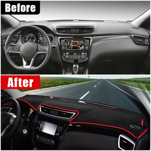 Imagen 2 del producto Para Nissan Qashqai J11 2014 2015 2016 2017 2018 2019 2020 cubierta para salpicadero de coche alfombrillas parasol alfombra Anti-UV accesorios antideslizantes