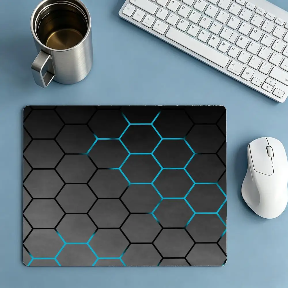 Geometric Large Mousepad, Durable Hemmed Edge AntiSlip Keyboard Pad