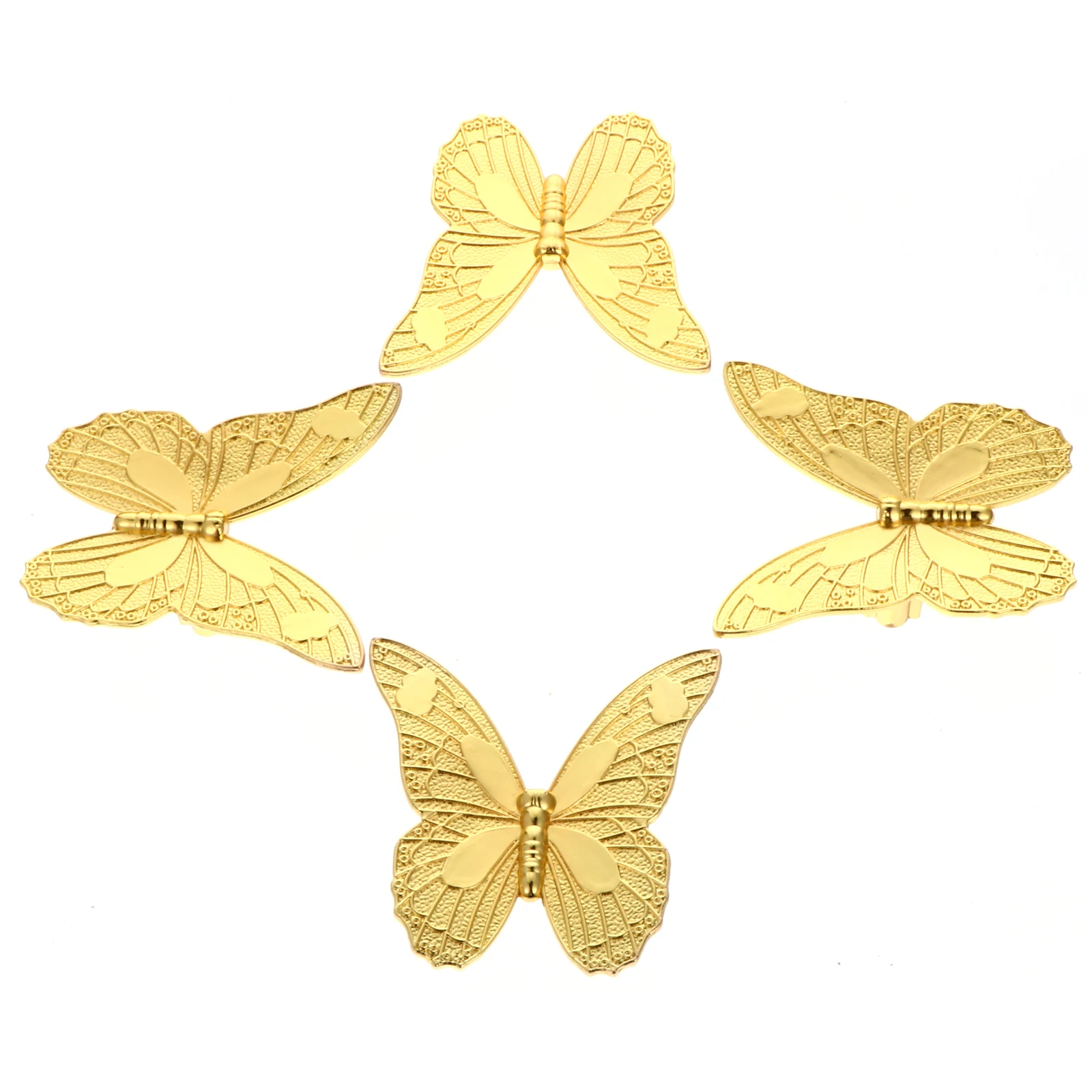 

4pcs Butterfly Drawer Pulls Zinc Alloy Cabinet H Furniture Hardware Decorative Cupboard Pull Ring Easy Installation
